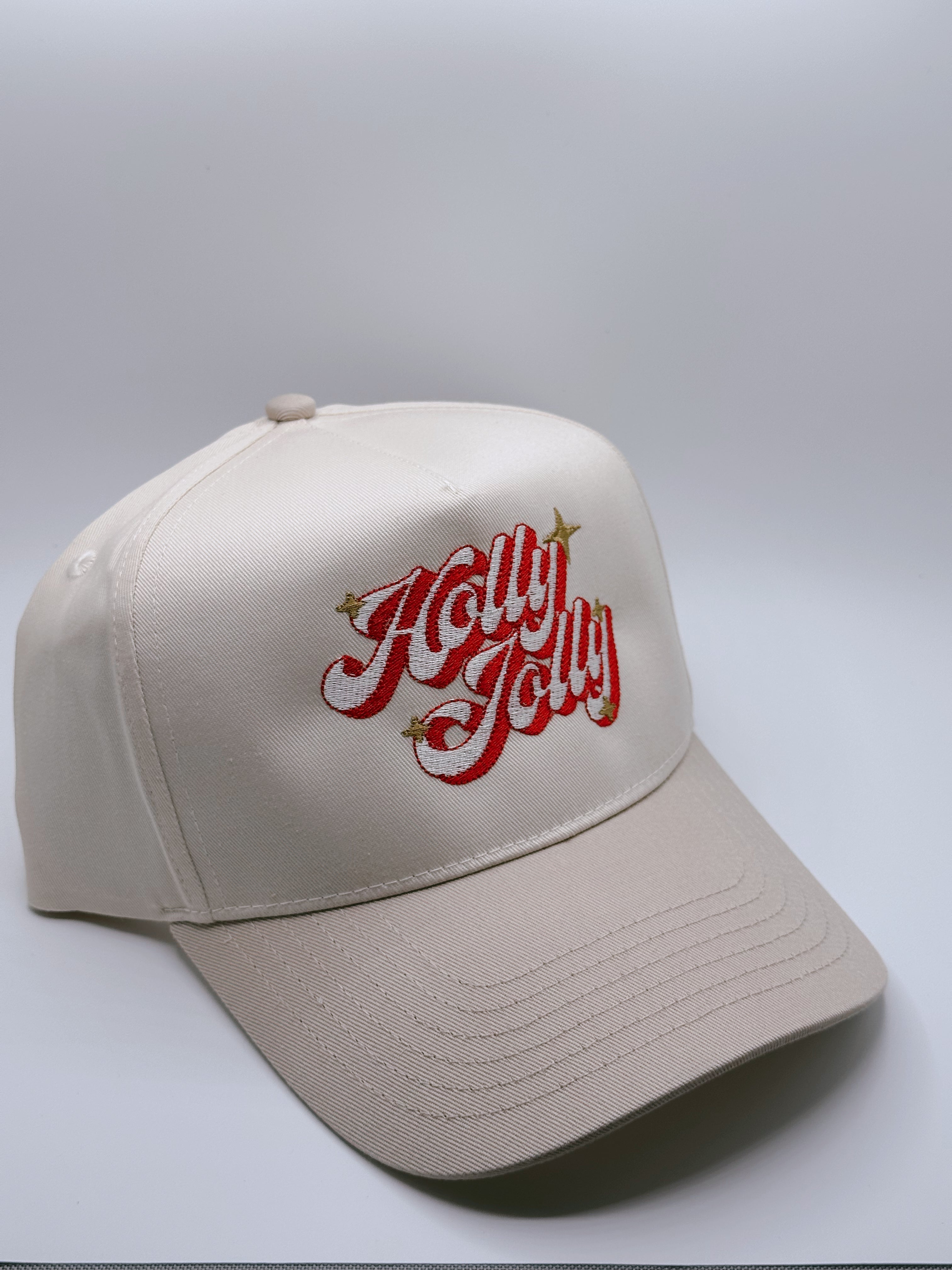 Custom Embroidered Hat - Holly Jolly