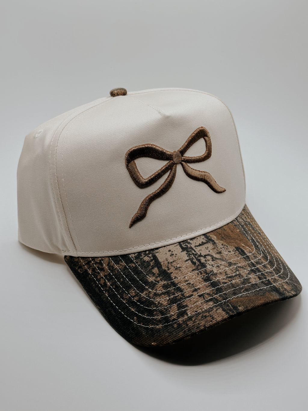 Custom Embroidered Hat - Neutral Bow