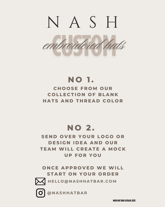 Custom Embroidered Hat - Single Order