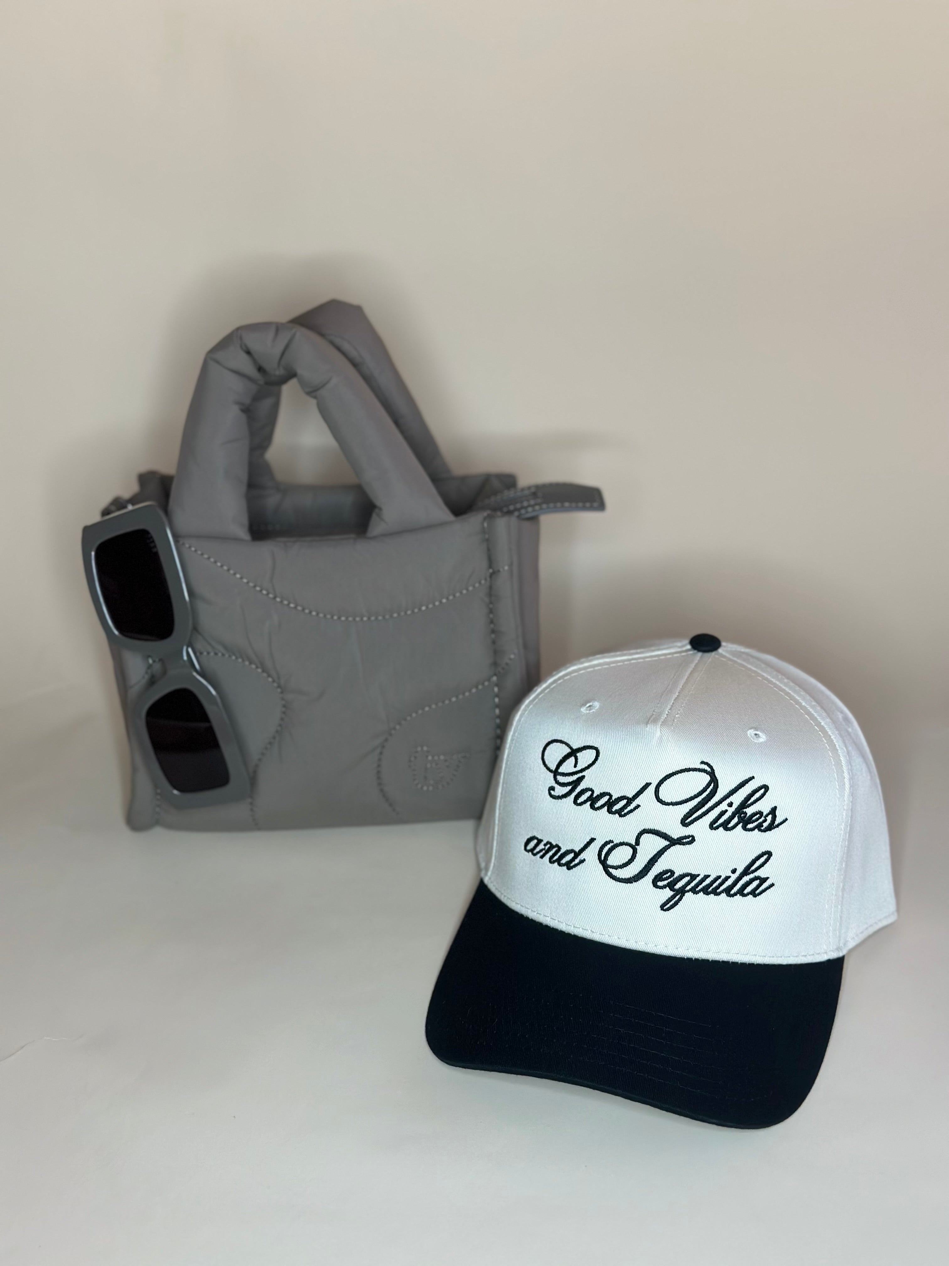 Custom Embroidered Hat - Good Vibes and Tequila