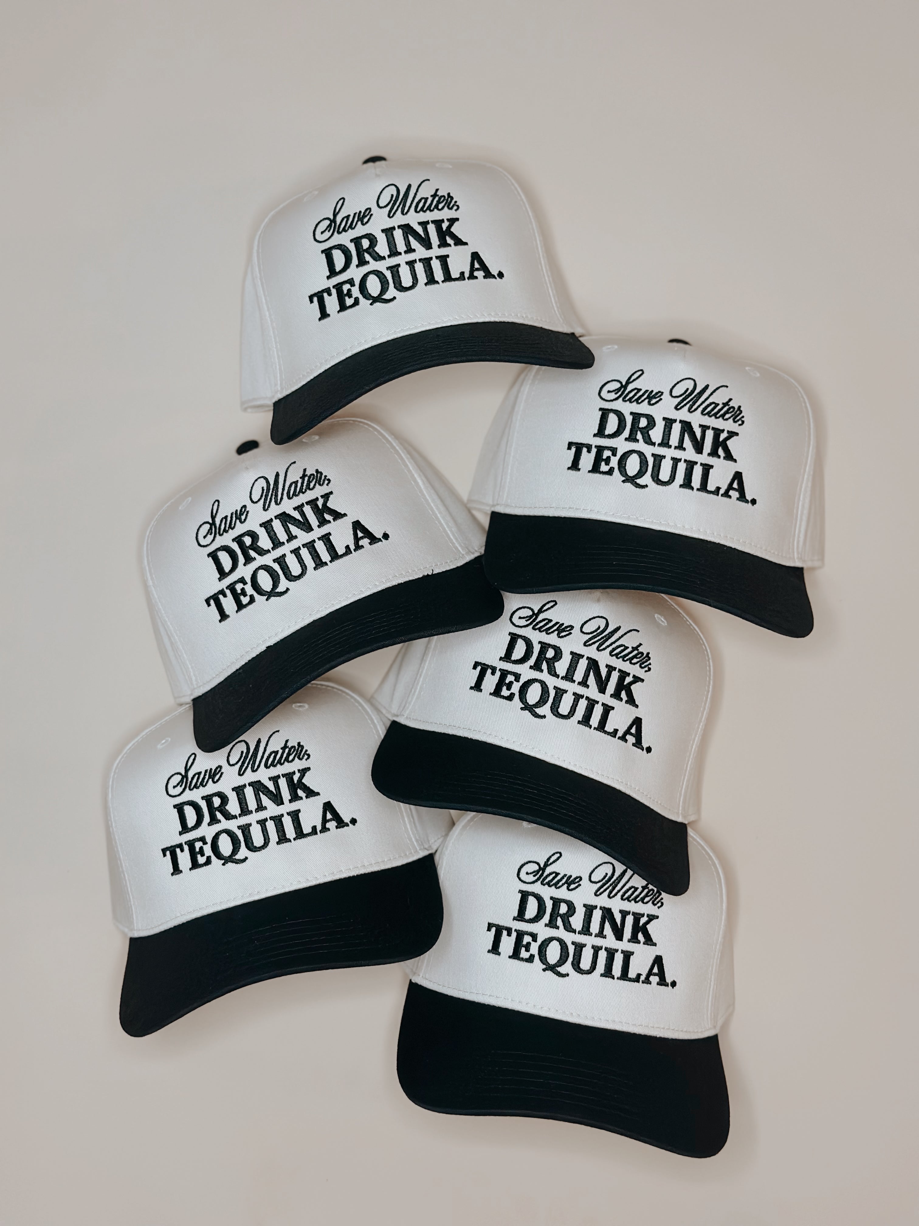 Custom Embroidered Hat - Save Water, Drink Tequila